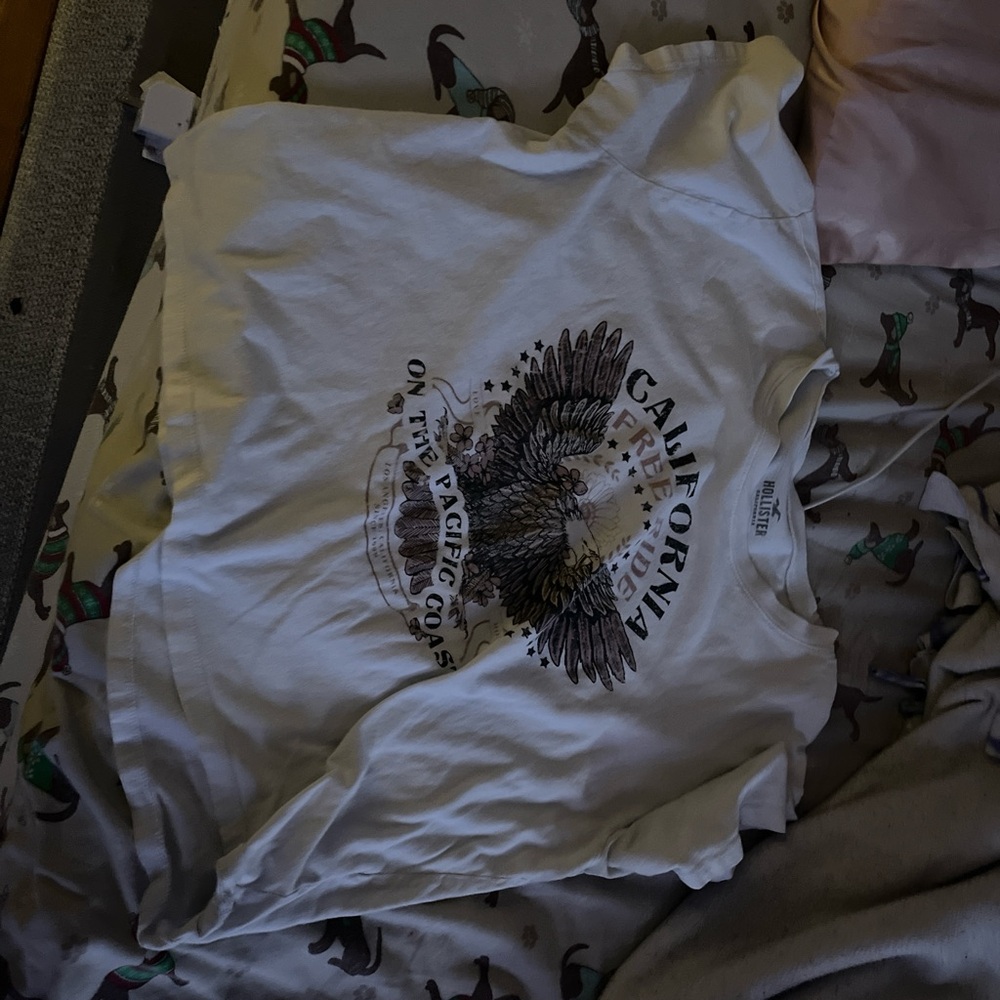 White Graphic T-Shirt with Eagle Design